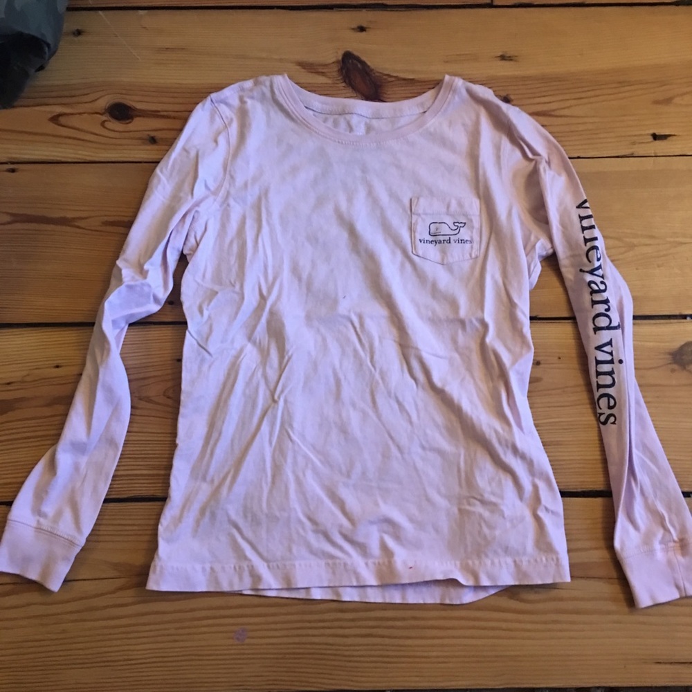 Pink vineyard vines long sleeve shirt XS